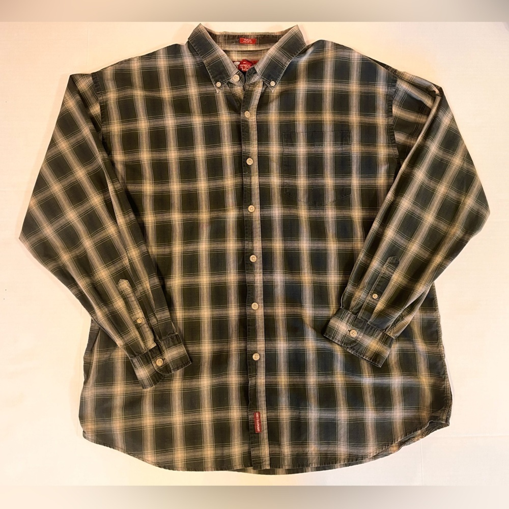 Grey Elephant 100% cotton Plaid Long Sleeve Button Down Shirt Size XL - Picture 4 of 4